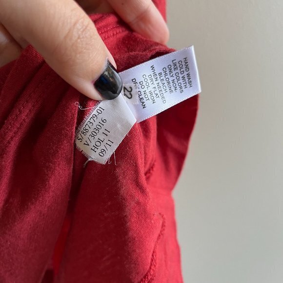 BANANA REPUBLIC TIERED TANK TOP BOAT NECK WOMENS SIZE M RED - Picture 4 of 5